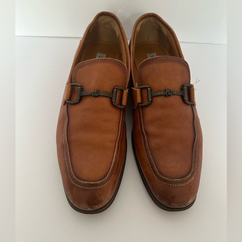 Steve Madden Brown Leather Slip-On Loafers